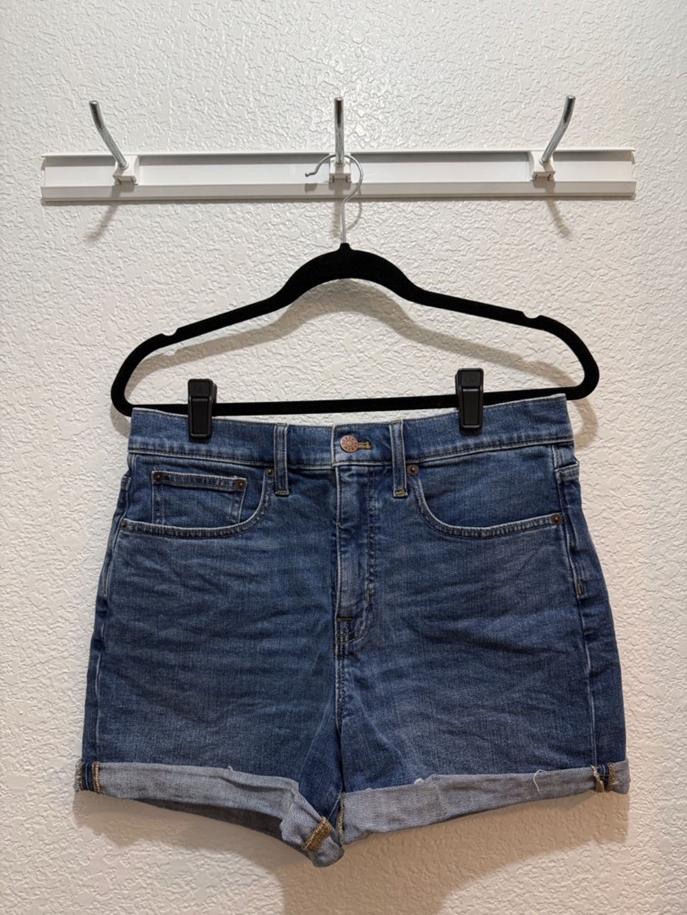 J. Crew Women's Dark Blue Rolled-Hem Denim Shorts